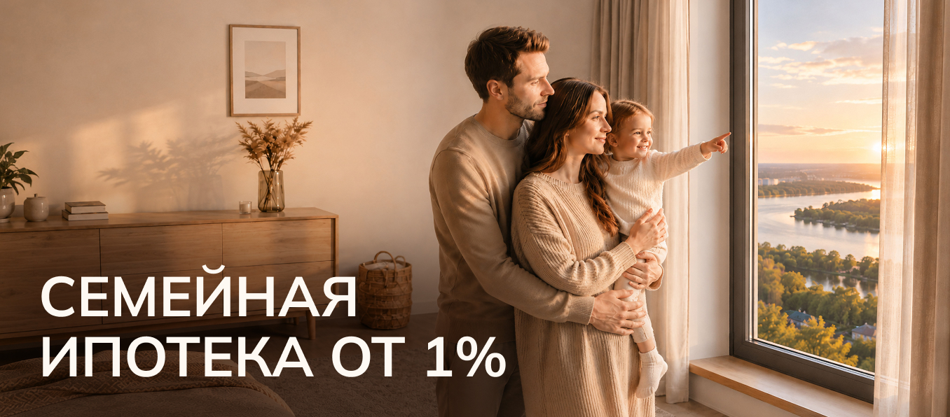 Семейная ипотека от 1% — ЖК Дом на Набережной